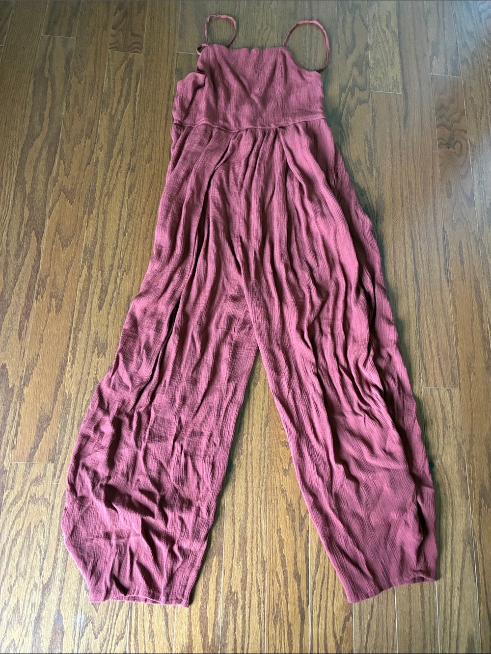 Spaghetti Strap Jumpsuit in Rust Brown - Picture 3 of 4